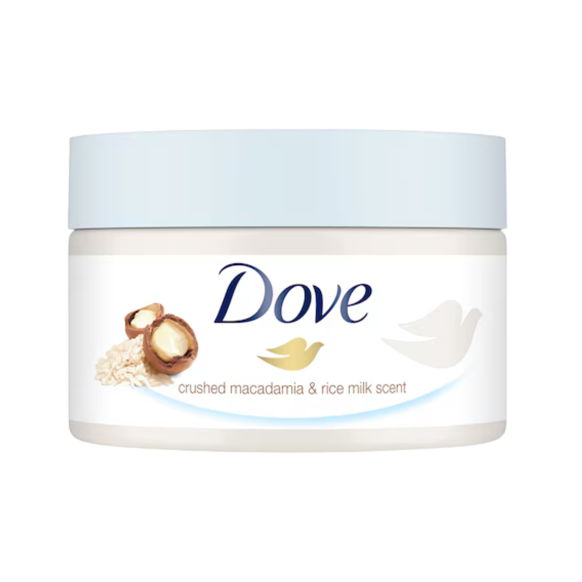 Dove Crushed Macadamia & Rice Milk Exfoliating Body Polish Scrub