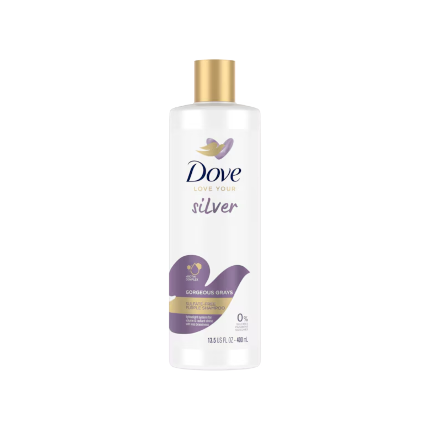 Dove Love Your Silver Gorgeous Grays Sulfate-Free Purple Shampoo