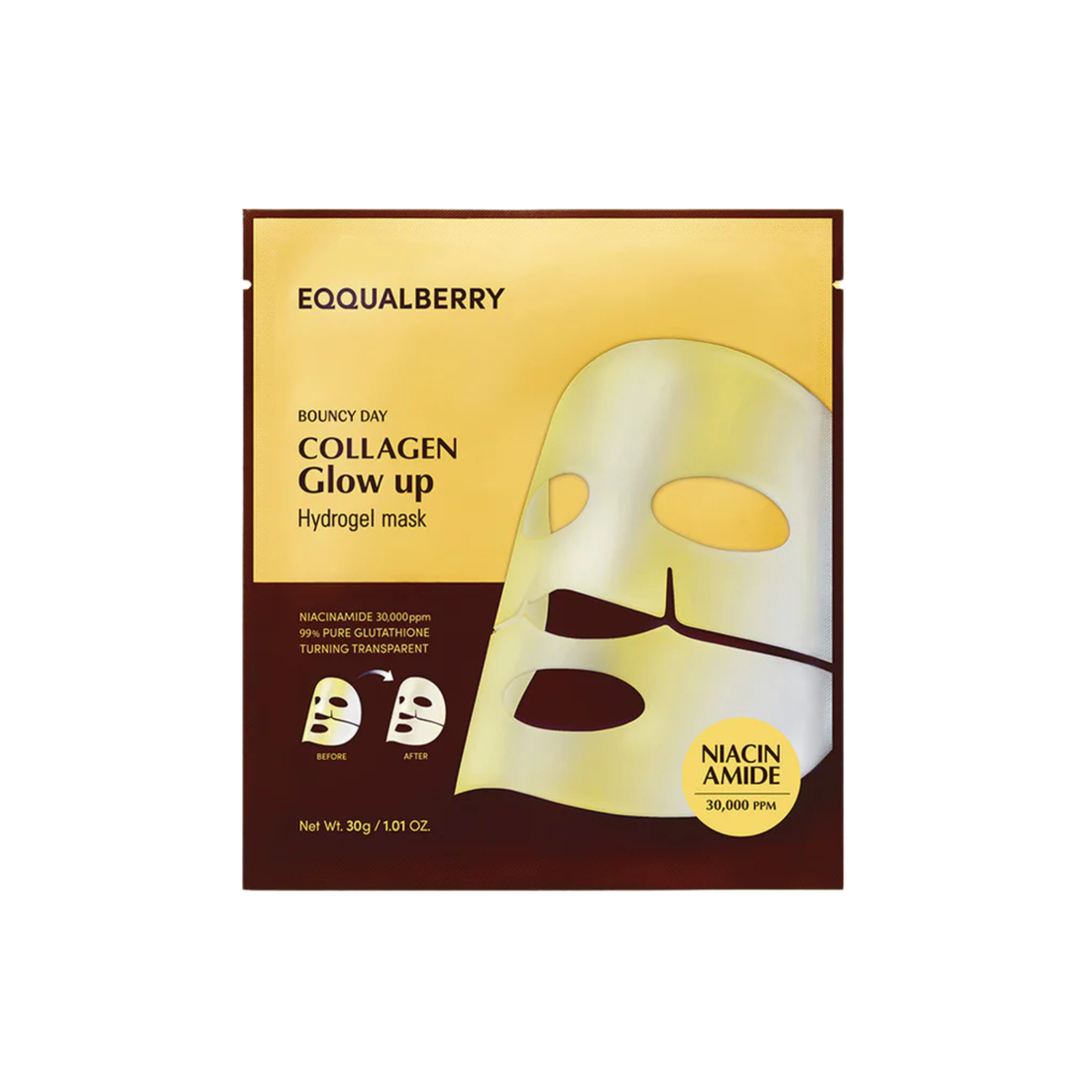 Eqqualberry Bouncy Day Collagen Glow Up Hydrogel Mask