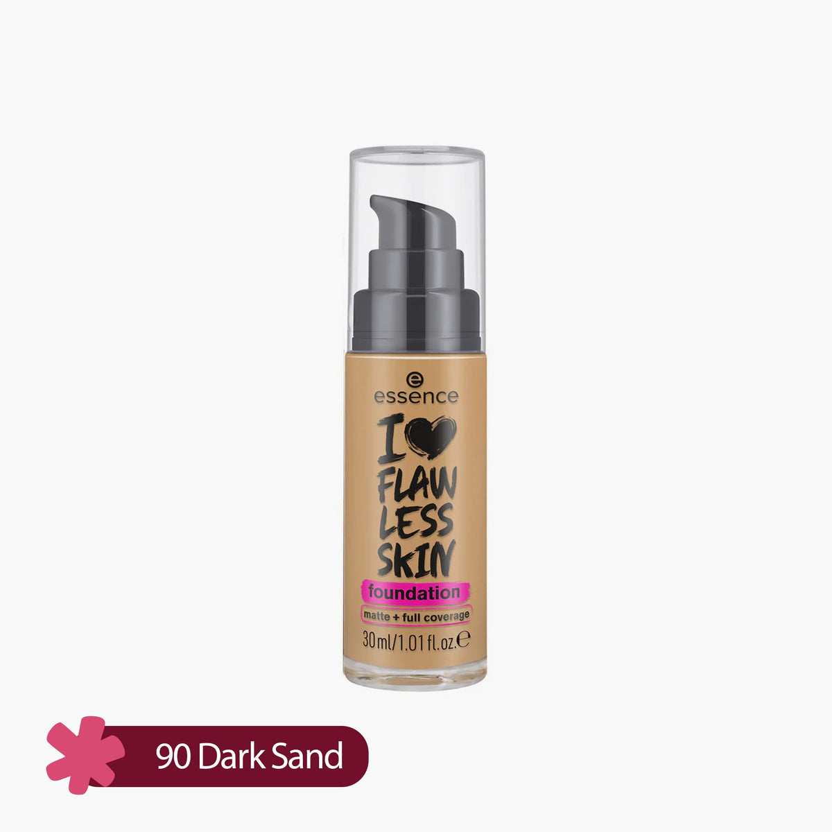 Essence I Love Flawless Skin Foundation Matte + Full Coverage 90 Dark Sand 30ml