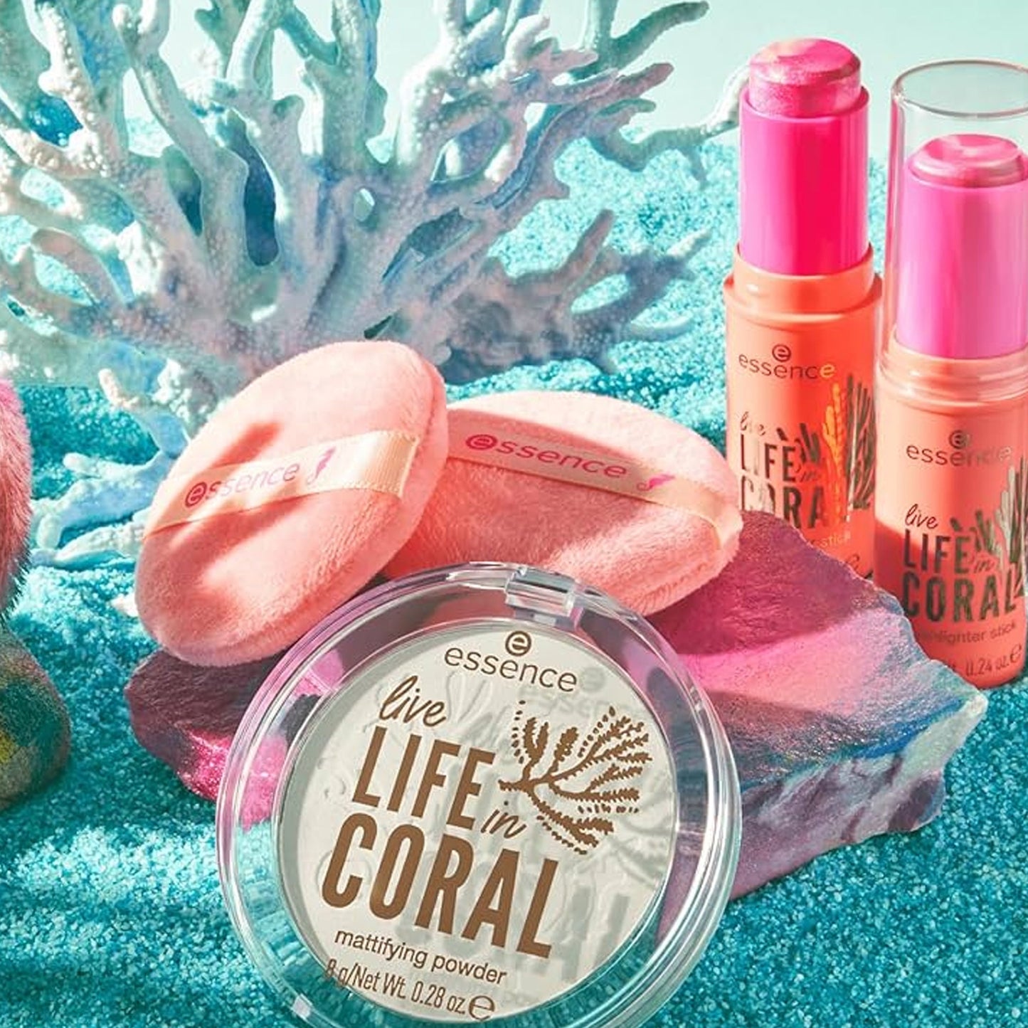 Essence Live Life In Coral Powder Puff Duo 01