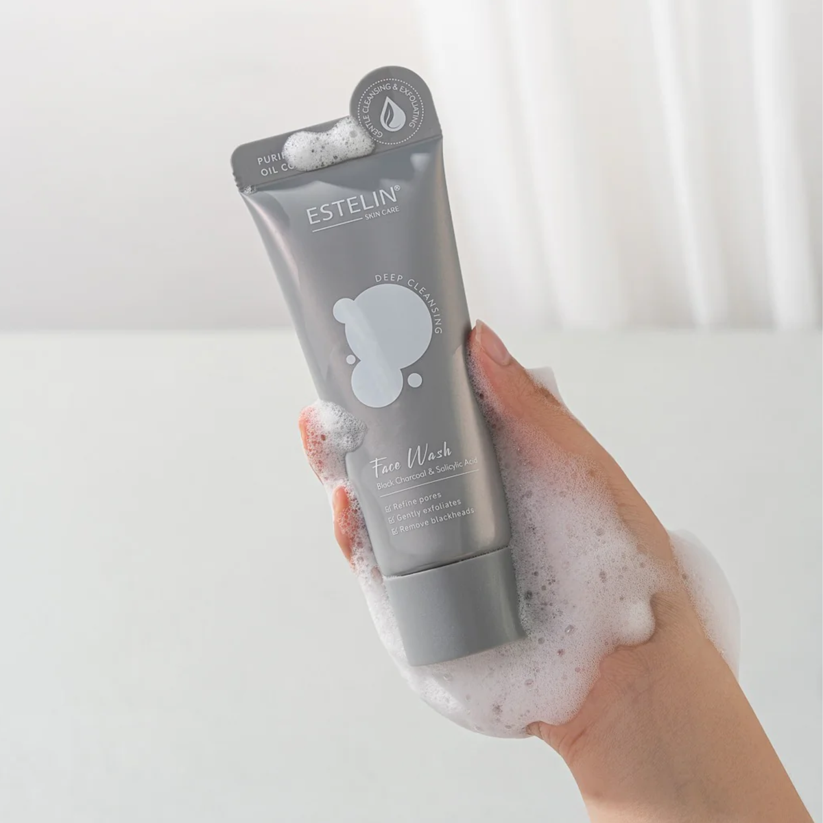 Estelin Black Charcoal & Salicylic Acid Face Wash 80gm