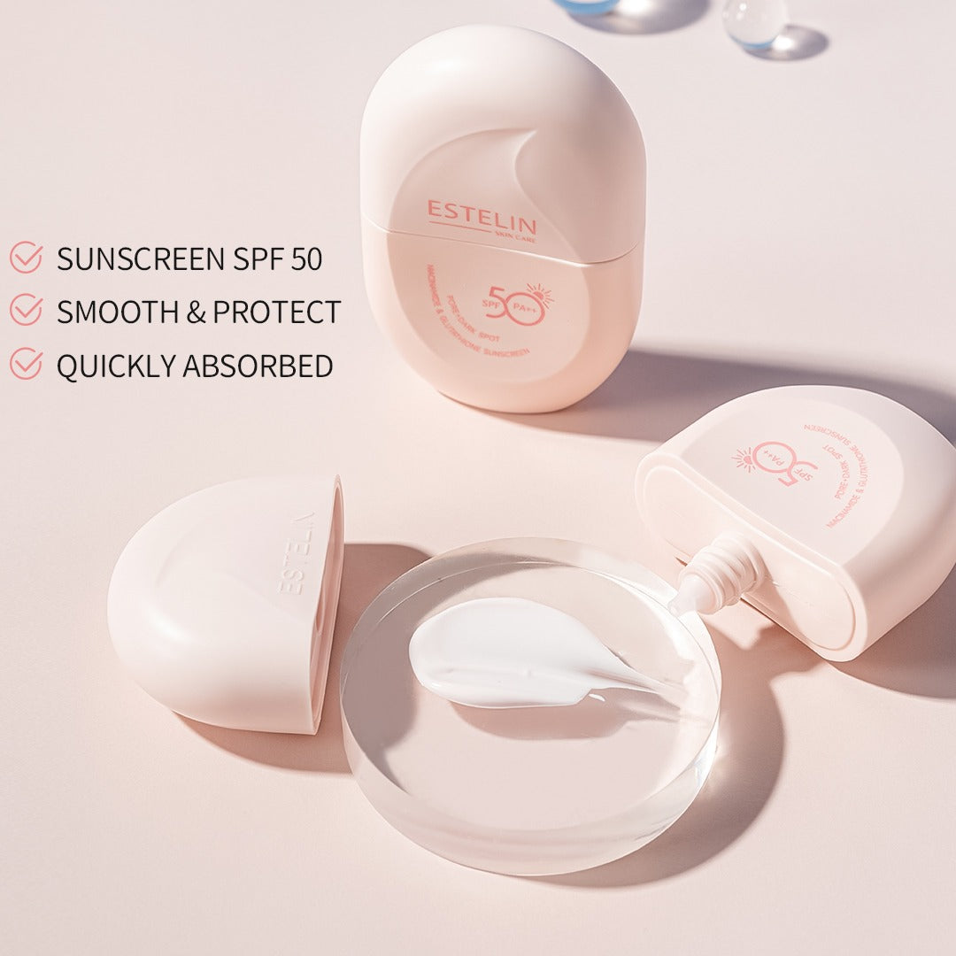Estelin Pore + Dark Spot Niacinamide & Glutathione Sunscreen SPF50 PA++ 60gm