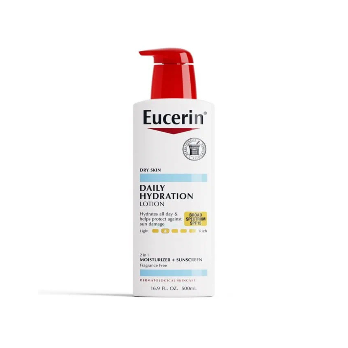 Eucerin Daily Hydration Unscented Lotion For Dry Skin Broad Spectrum SPF15