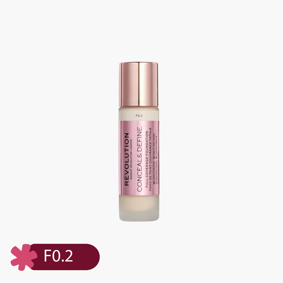 Revolution Conceal & Define Full Coverage Liquid Foundation 23ml