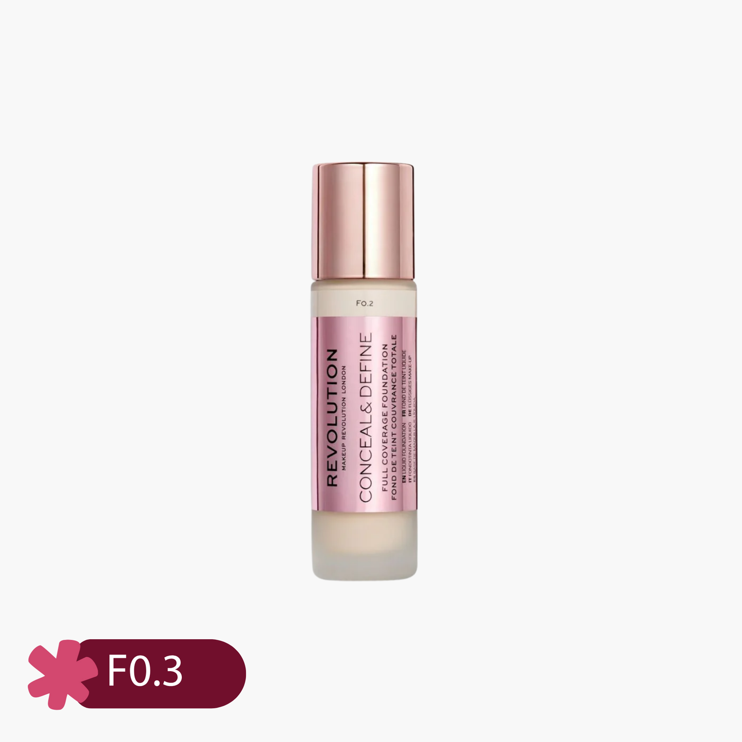 Revolution Conceal & Define Full Coverage Liquid Foundation 23ml