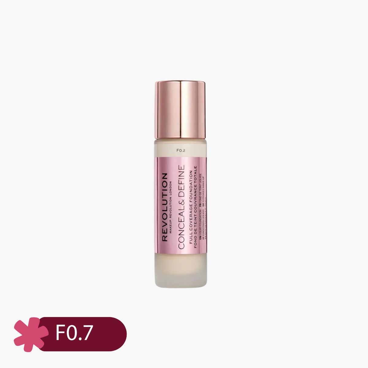 Revolution Conceal & Define Full Coverage Liquid Foundation 23ml