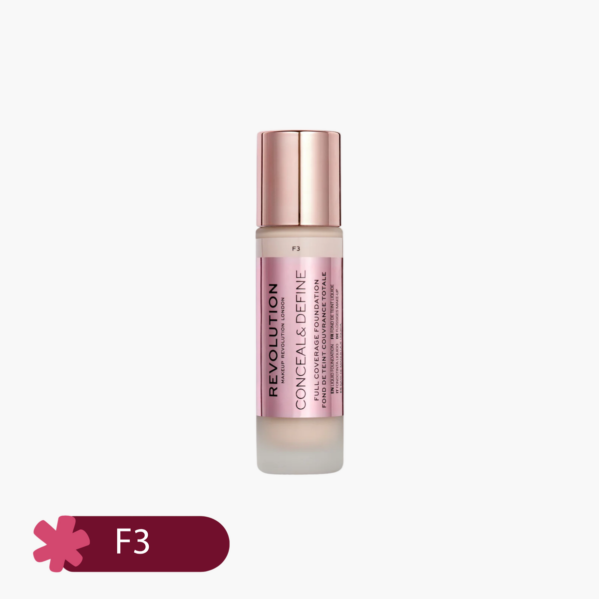 Revolution Conceal & Define Full Coverage Liquid Foundation 23ml
