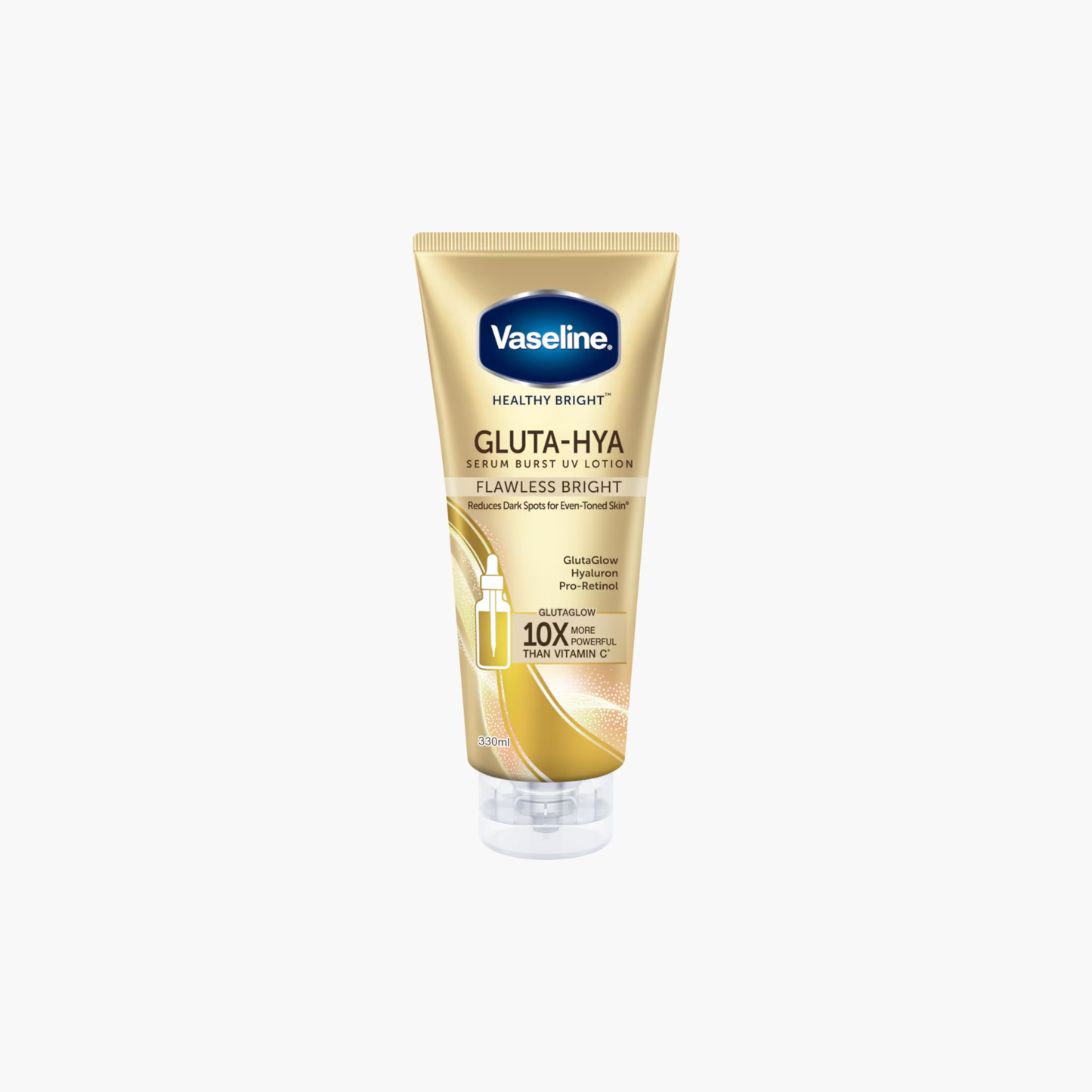Vaseline Healthy Bright Gluta-Hya Flawless Bright Serum Burst UV Lotion 330ml
