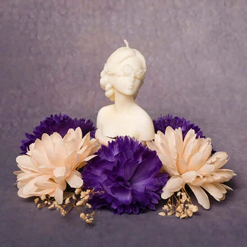 Candle Wick Store Flower Girl Vintage Style European Art Candle 137gm
