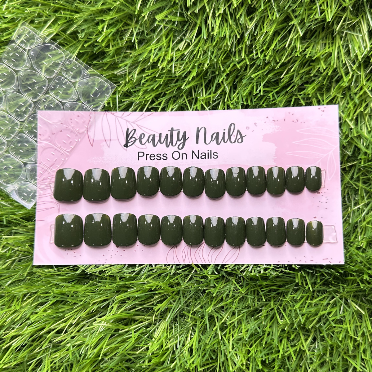 Beauty Nails Square Press On-Nails 24 Pieces