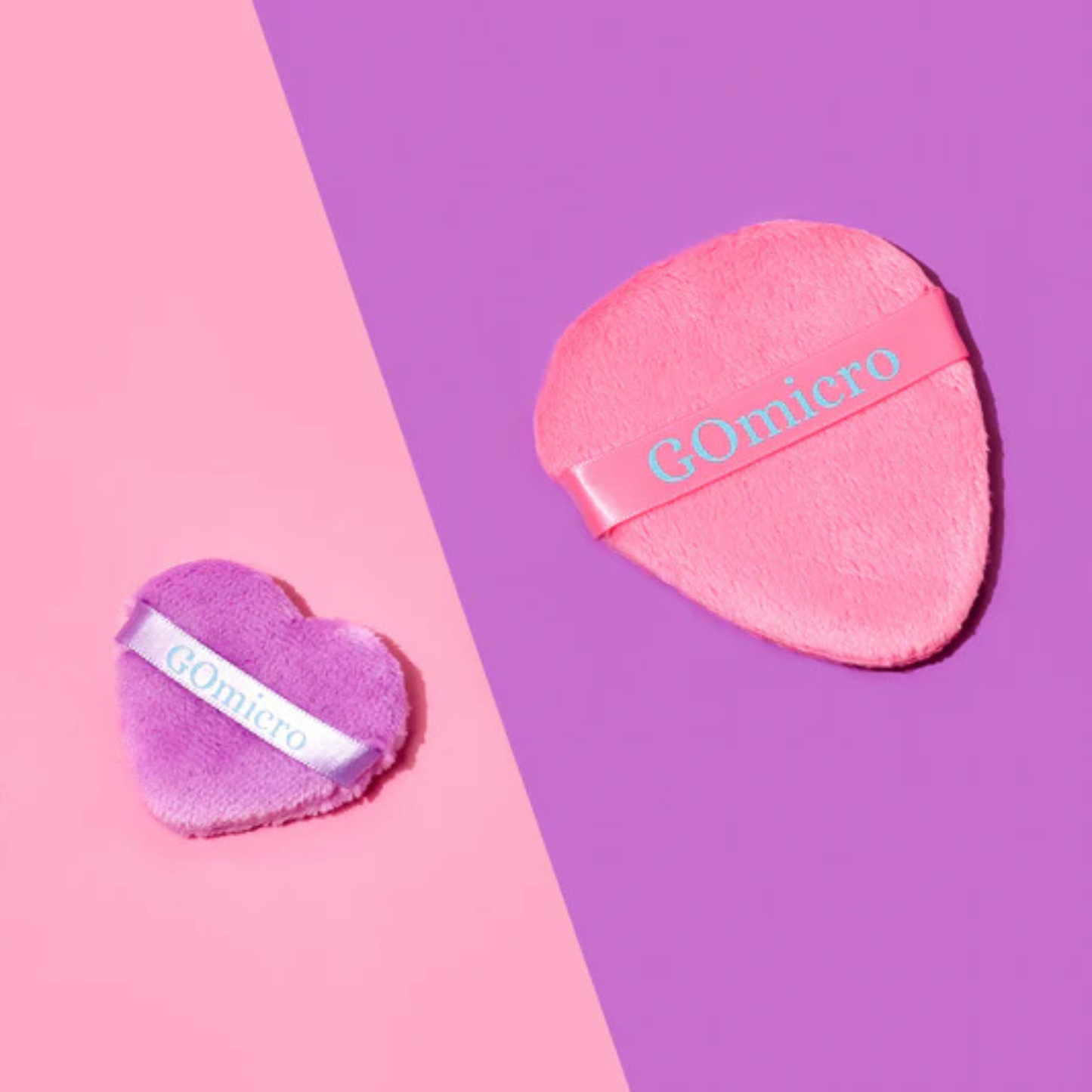 GOmicro Microfiber Makeup Blending Puffs Small Heart