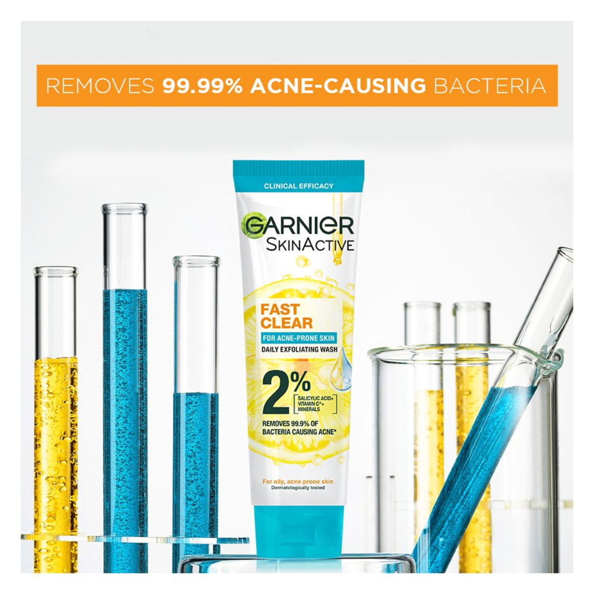 Garnier Skin Active Fast Clear For Acne-Prone Skin Face Wash
