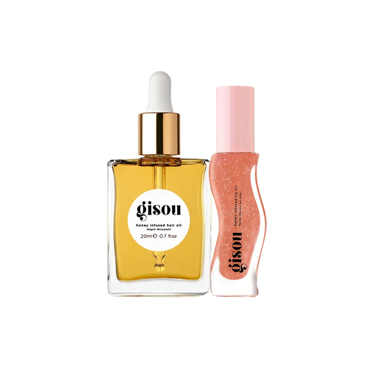 Gisou Glossy & Glazed Hair And Lip Oil Set