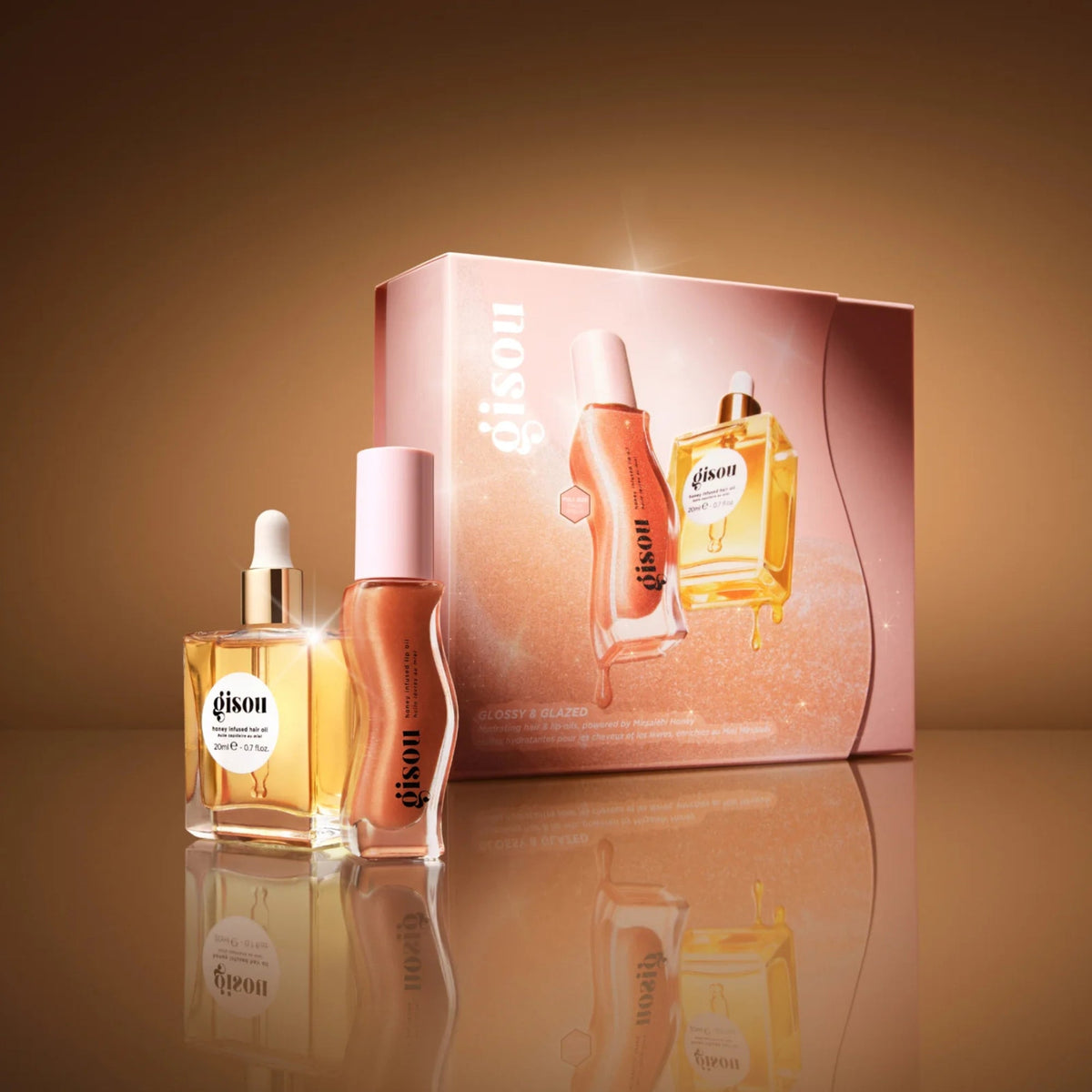 Gisou Glossy & Glazed Hair And Lip Oil Set
