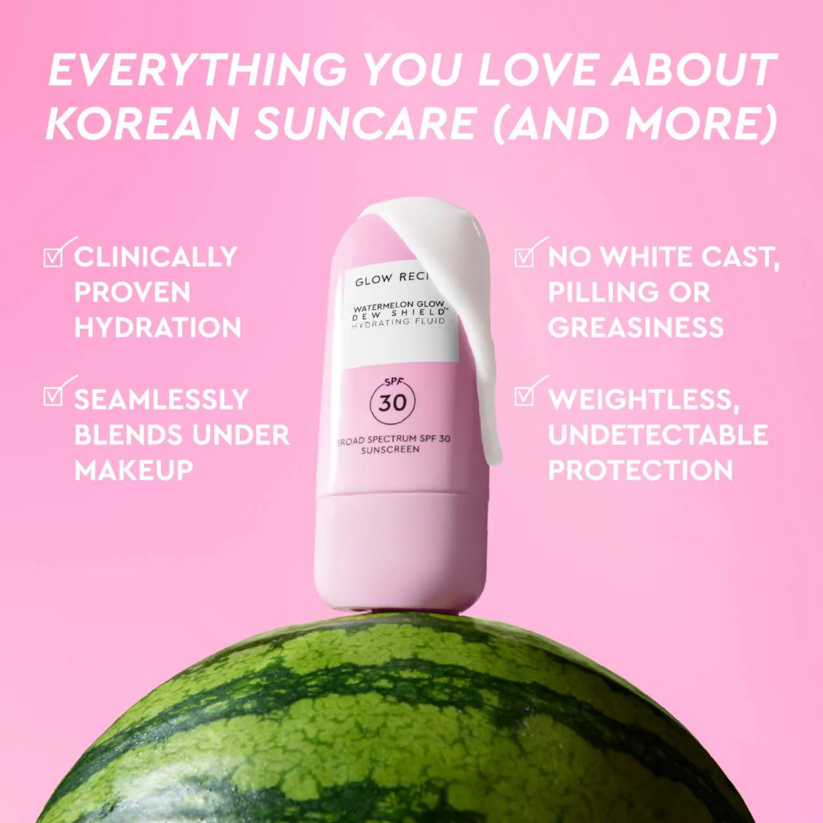 Glow Recipe Watermelon Glow Dew Shield Hydrating Fluid Sunscreen SPF30 PA+++