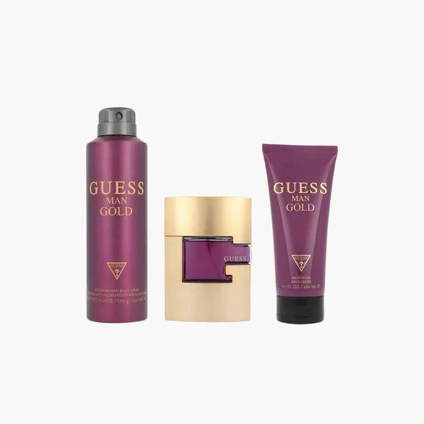 Guess Gold Men 3 Piece Gift Set