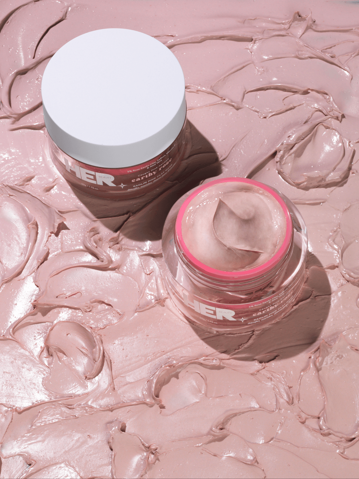 Her Beauty Earthy Rose Kaolin Pink Clay Mask 50gm