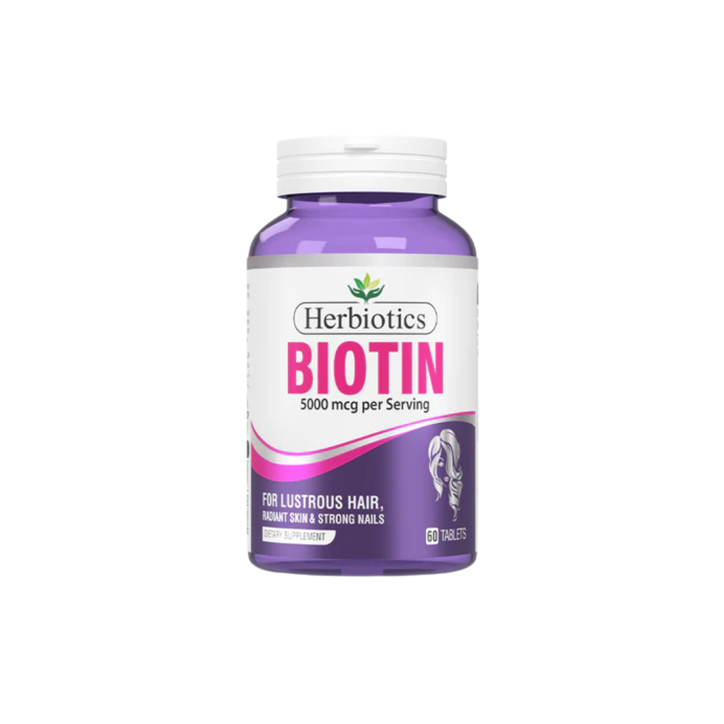 Herbiotics Biotin 5000mcg Hair Skin Nails Supplements