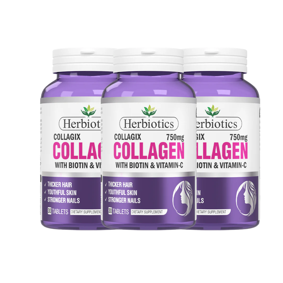Herbiotics Collagix Collagen Biotin Vitamin C Supplements