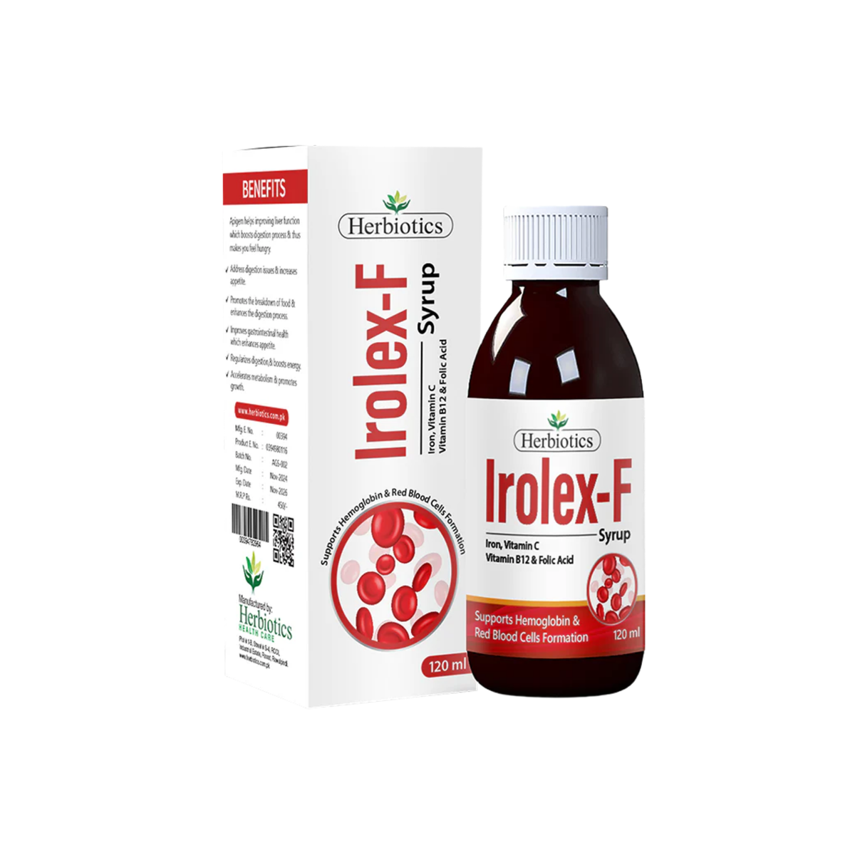 Herbiotics Irolex-F Iron Vitamin C Syrup 120ml