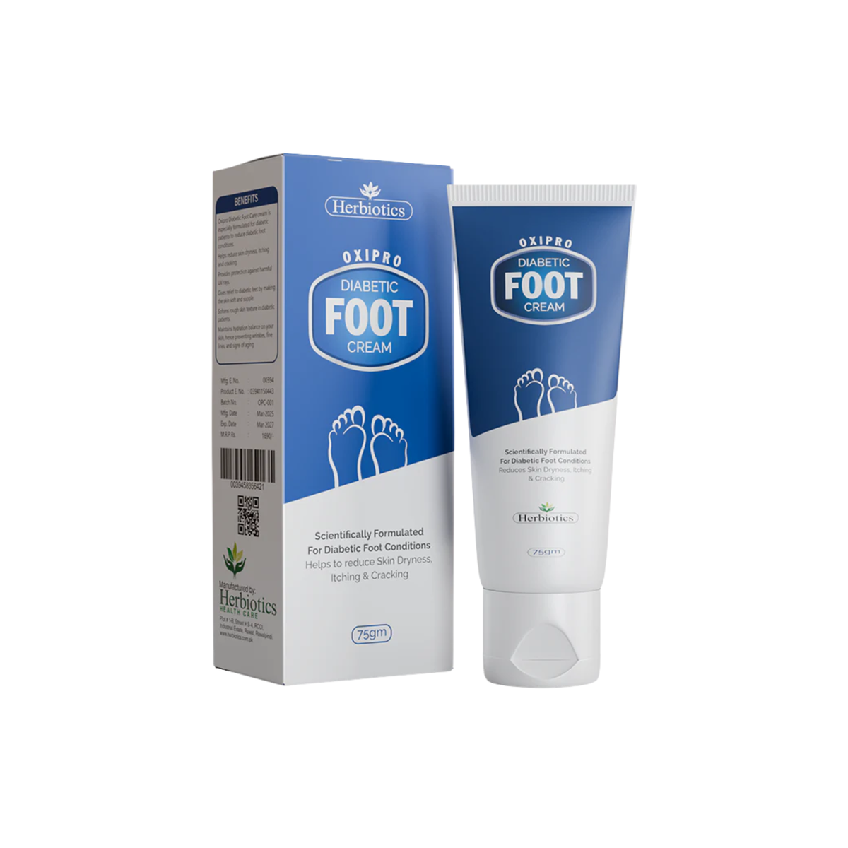 Herbiotics Oxipro Diabetic Foot Care Cream 75gm