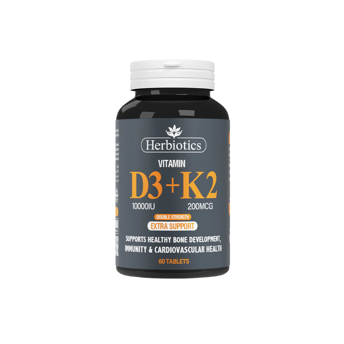 Herbiotics Vitamin D3 + K2 Bone & Heart Support Supplements