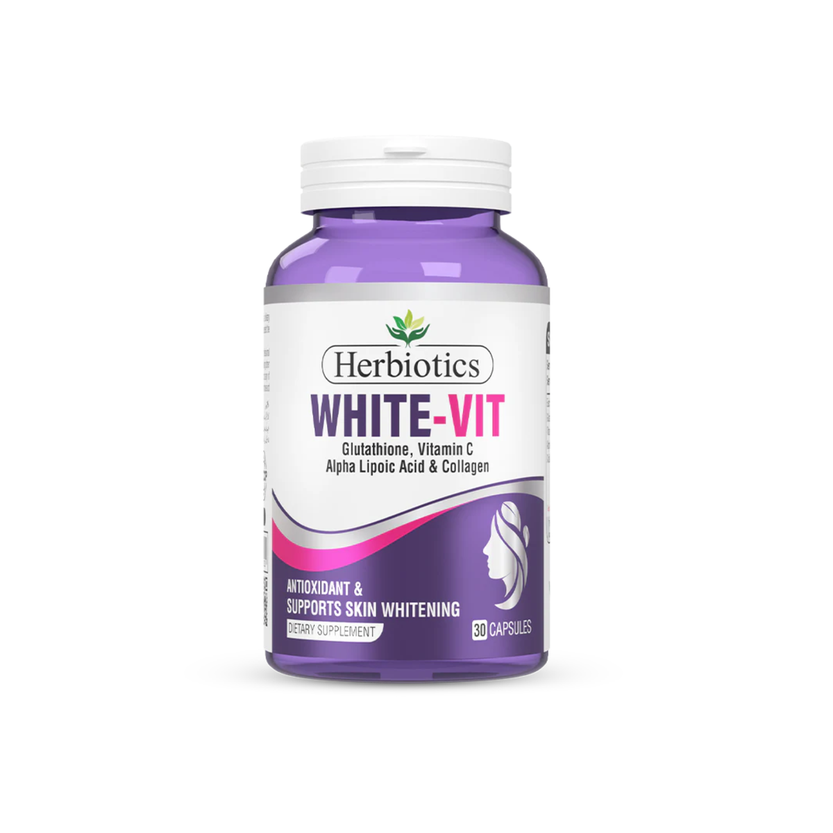 Herbiotics White-Vit Glutathione Collagen Supports Skin Whitening Supplement