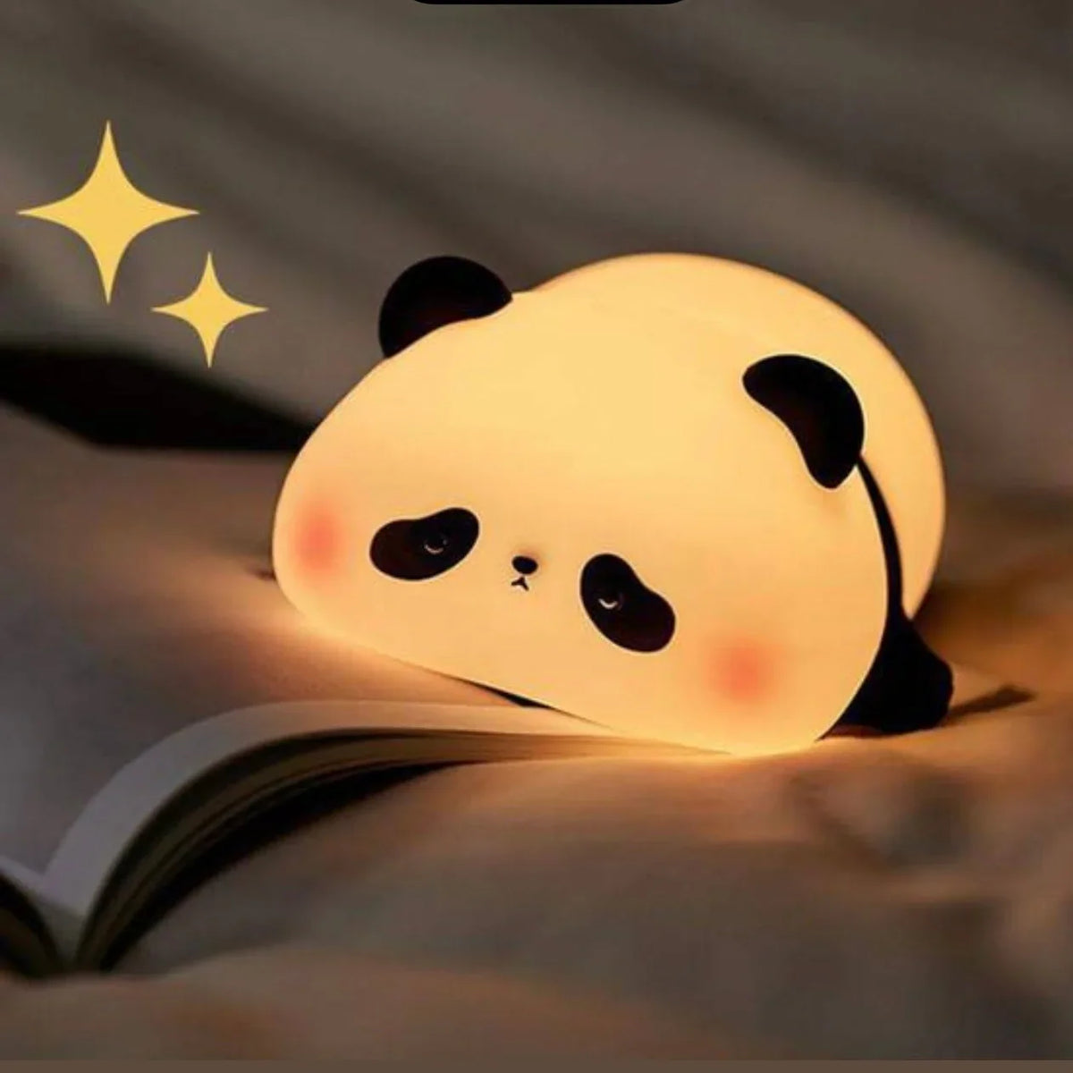 Cute Panda Silicone LED Night Light USB Rechargeable Touch Control