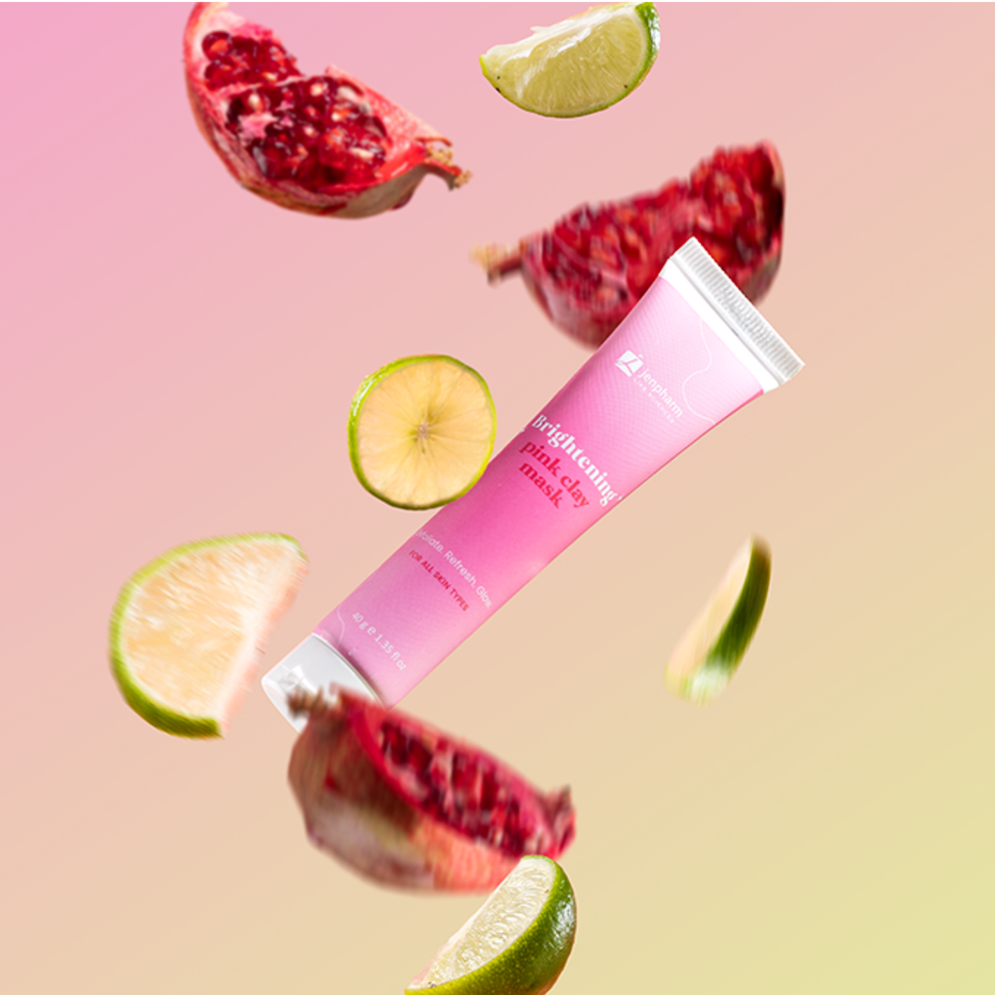 Jenpharm Brightening Pink Clay Mask For All Skin Types 40gm