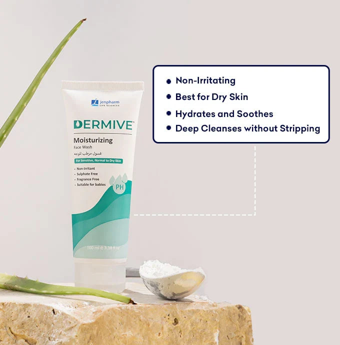 Jenpharm Dermive Moisturizing Face Wash For Normal To Dry Skin 100ml