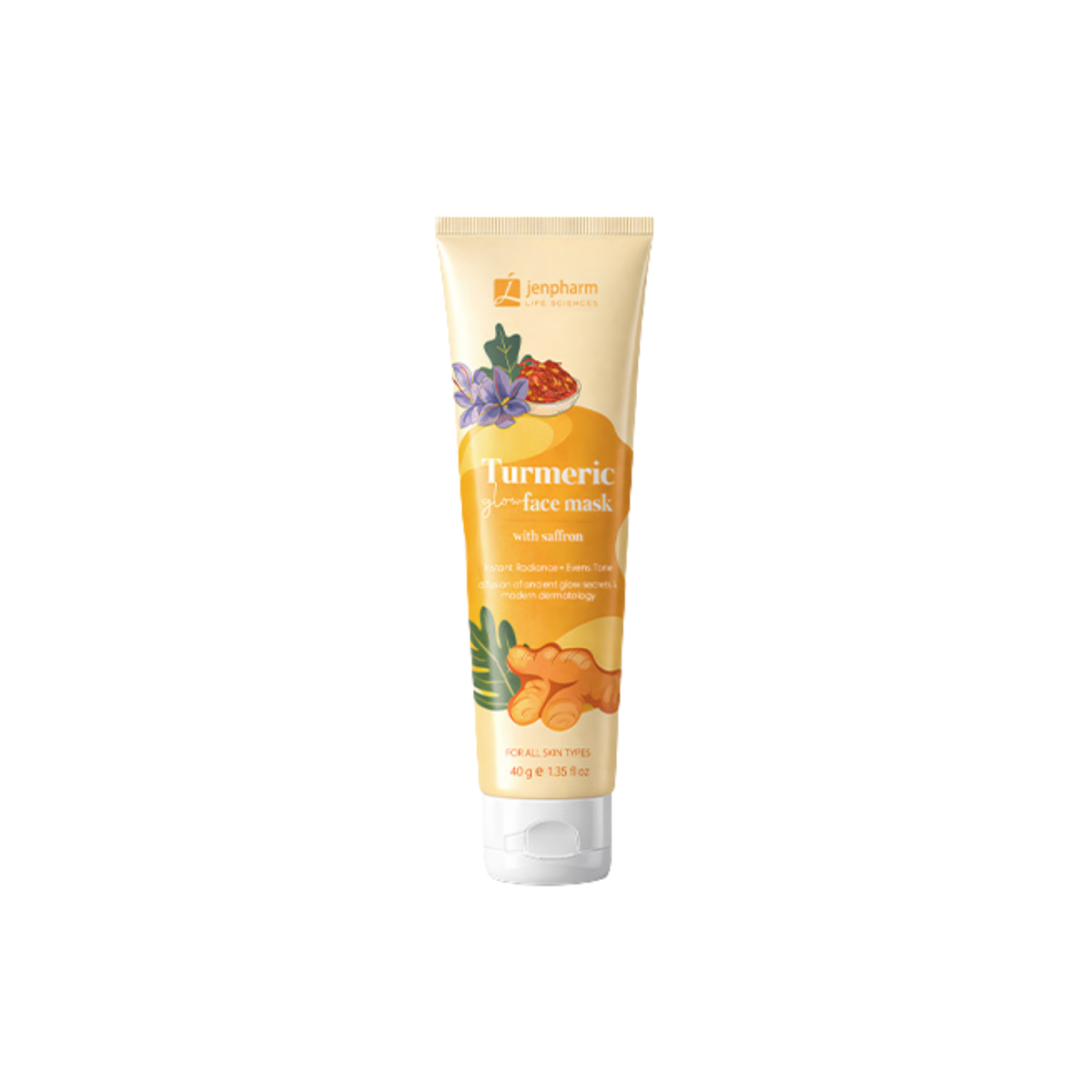 Jenpharm Turmeric Glow Face Mask With Saffron For All Skin Types 40gm