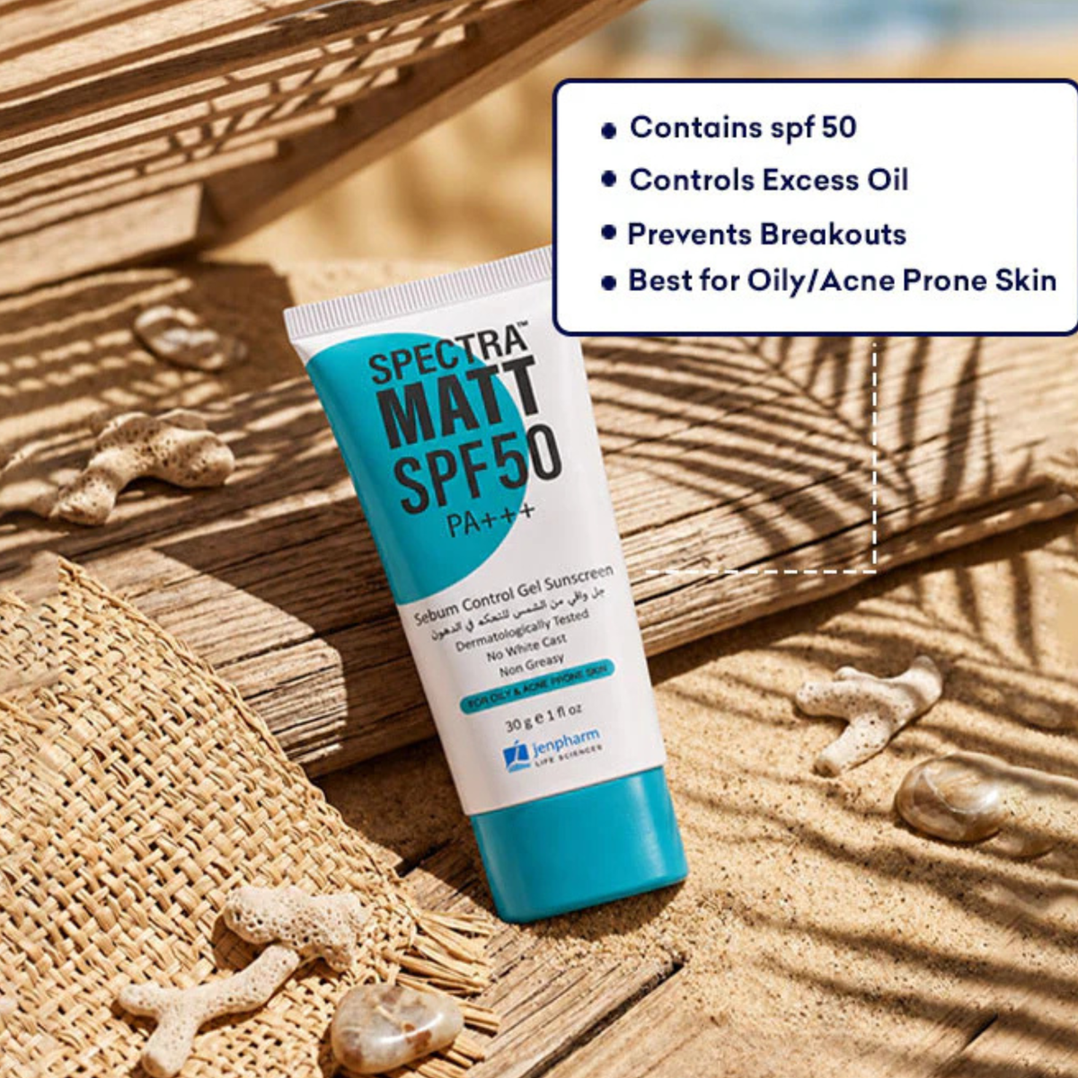 Jenpharm Spectra Matt Sebum Control Sunblock SPF50 PA+++