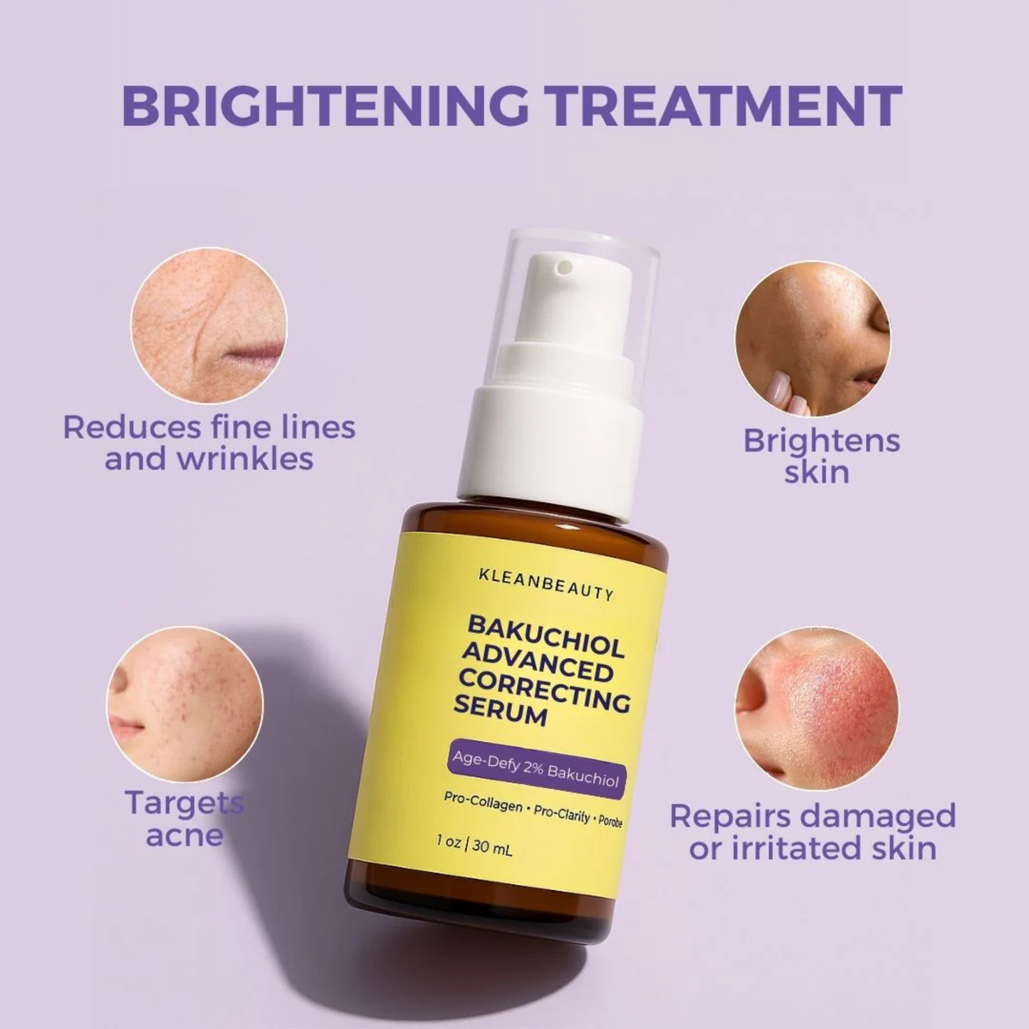 Klean Beauty Bakuchiol Advanced Correcting Serum 30ml