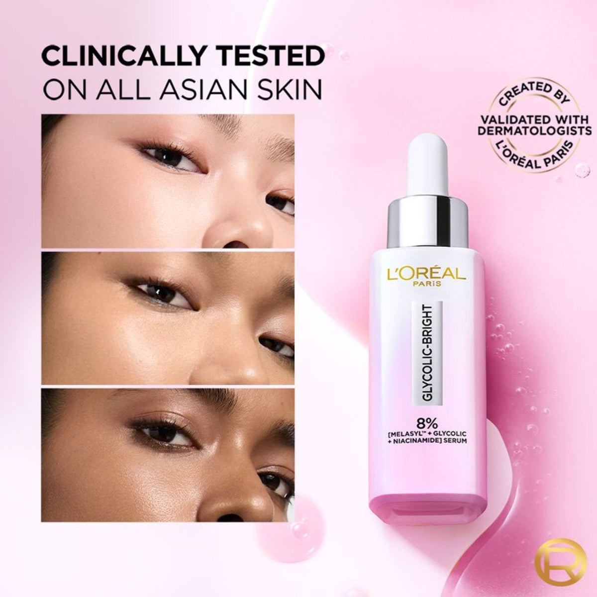L'Oreal Paris Glycolic Bright 8% Melasyl + Niacinamide Anti Dark Spot Serum