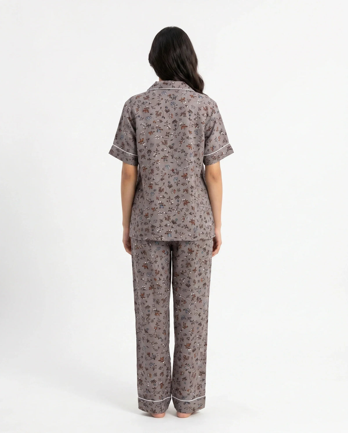 Sajiero Linen Pajama Suit Florique