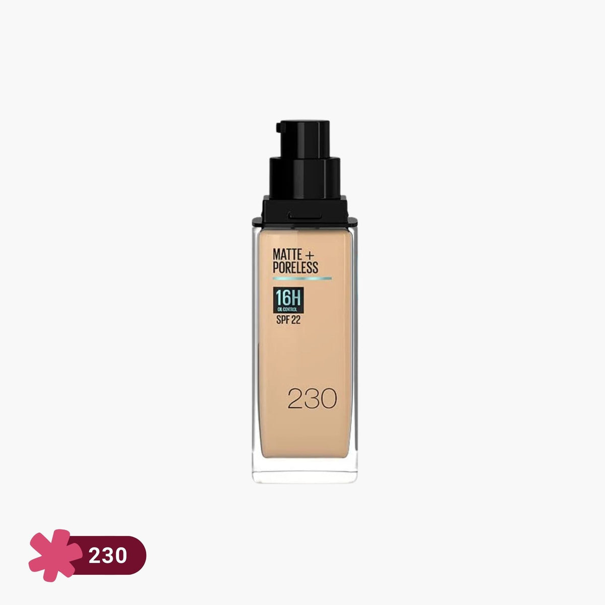 Maybelline Fit Me Matte+Poreless 16H Oil Control Liquid Foundation Normal to Oily Skin SPF 22 30ml