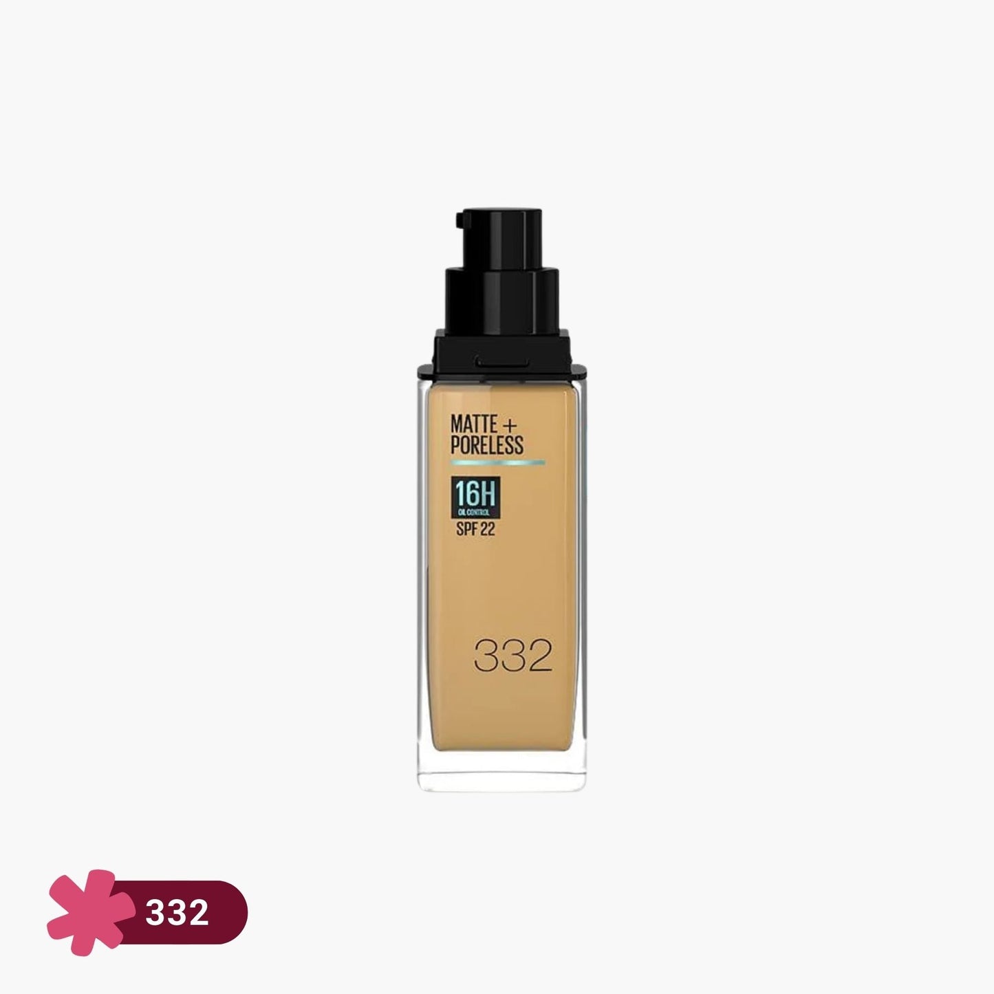 Maybelline Fit Me Matte+Poreless 16H Oil Control Liquid Foundation Normal to Oily Skin SPF 22 PA++ 30ml
