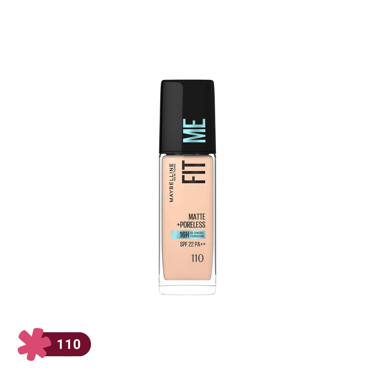 Maybelline Fit Me Matte+Poreless 16H Oil Control Liquid Foundation Normal to Oily Skin SPF 22 PA++ 30ml