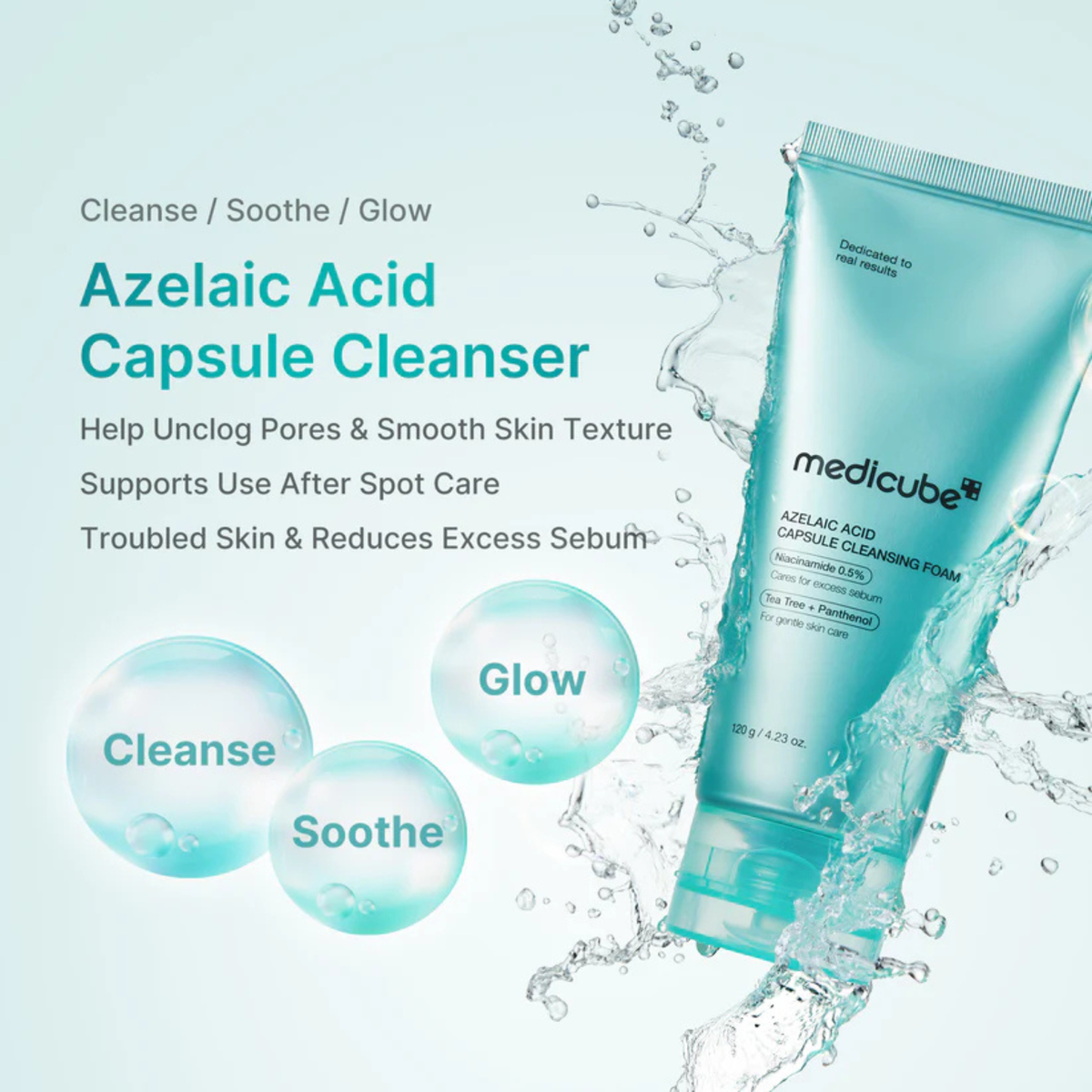 Medicube Azelaic Acid Niacinamide Deep Clean Foam Cleanser 120gm