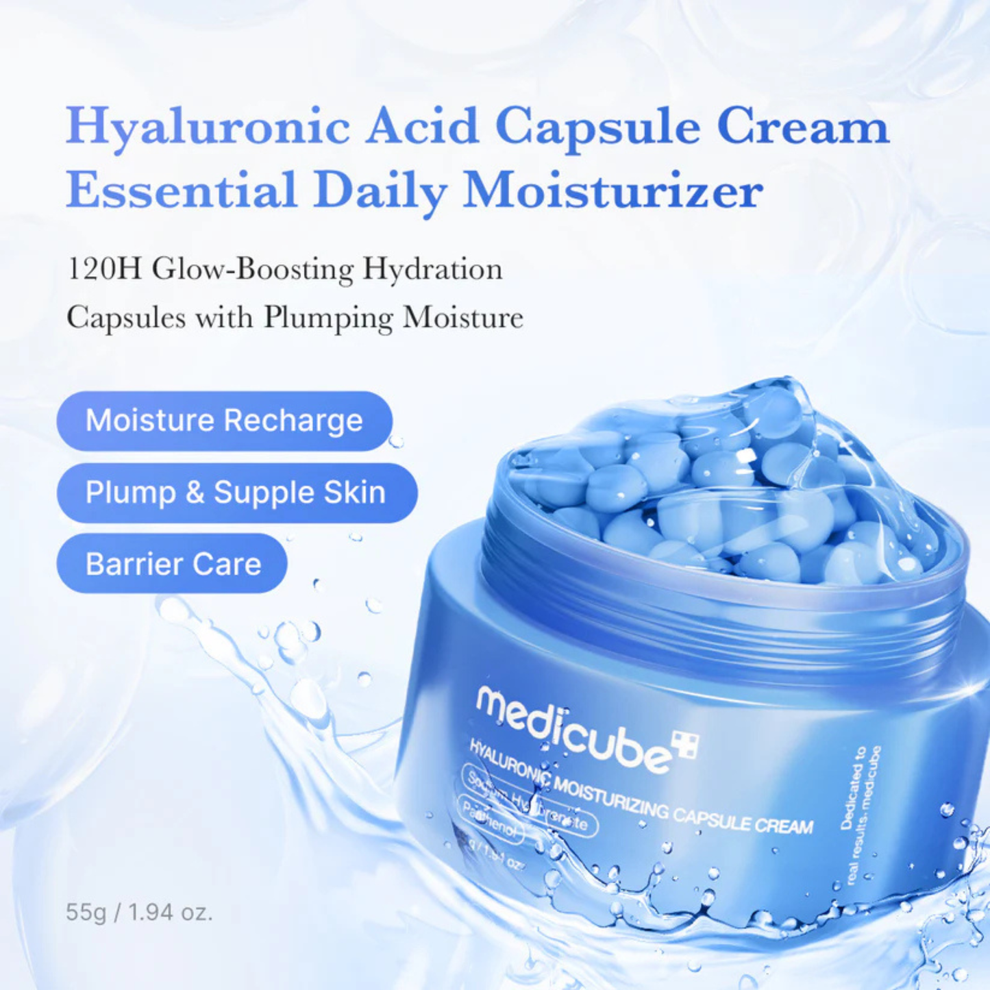 Medicube Hyaluronic Moisturizing Capsule Cream 55gm