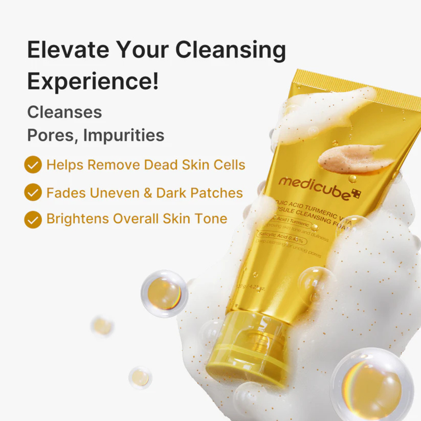 Medicube Kojic Acid Turmeric Toning Cleanser
