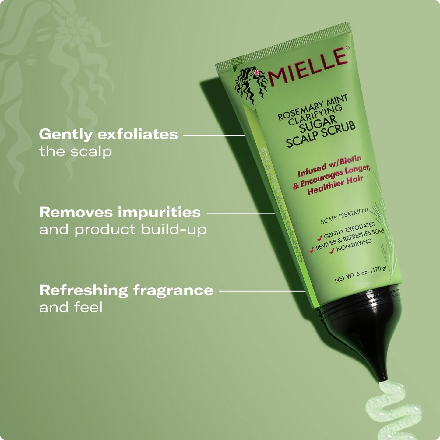 Mielle Rosemary Mint Clarifying Sugar Scalp Scrub 170gm