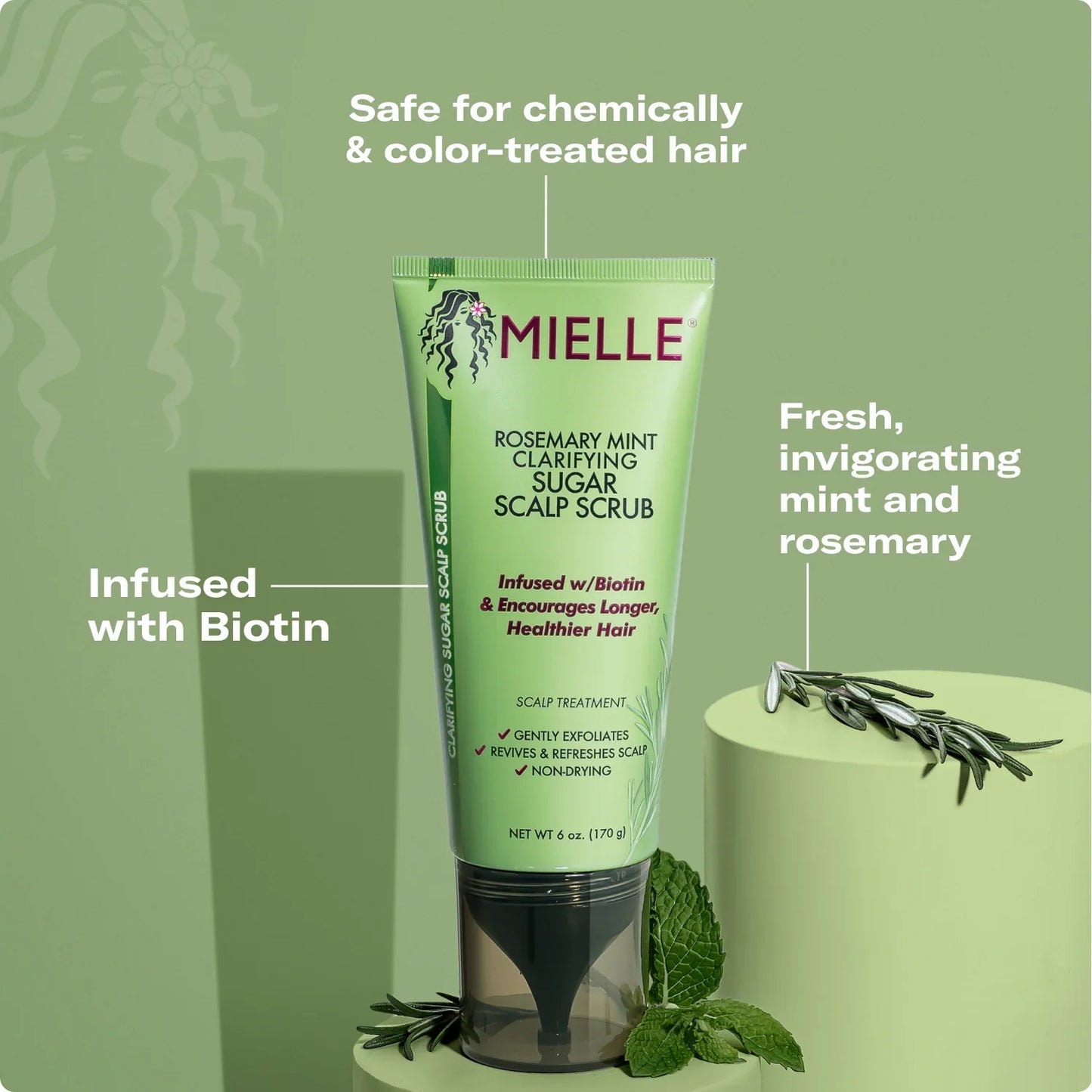Mielle Rosemary Mint Clarifying Sugar Scalp Scrub 170gm