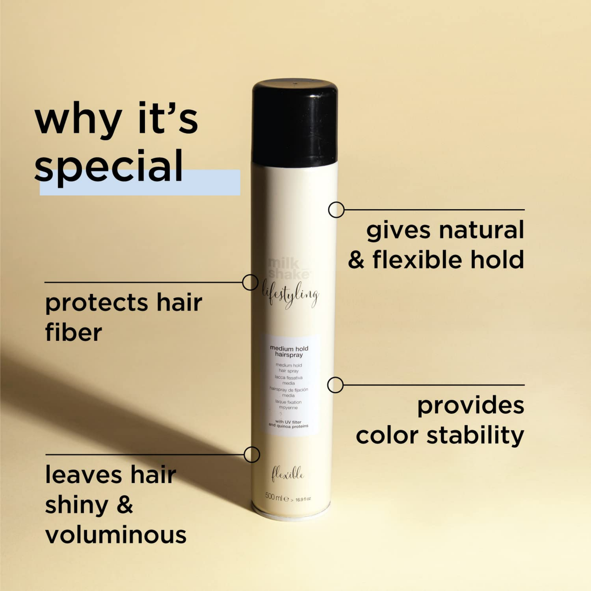 Milkshake Lifestyling Medium Hold Hair Spray 500ml