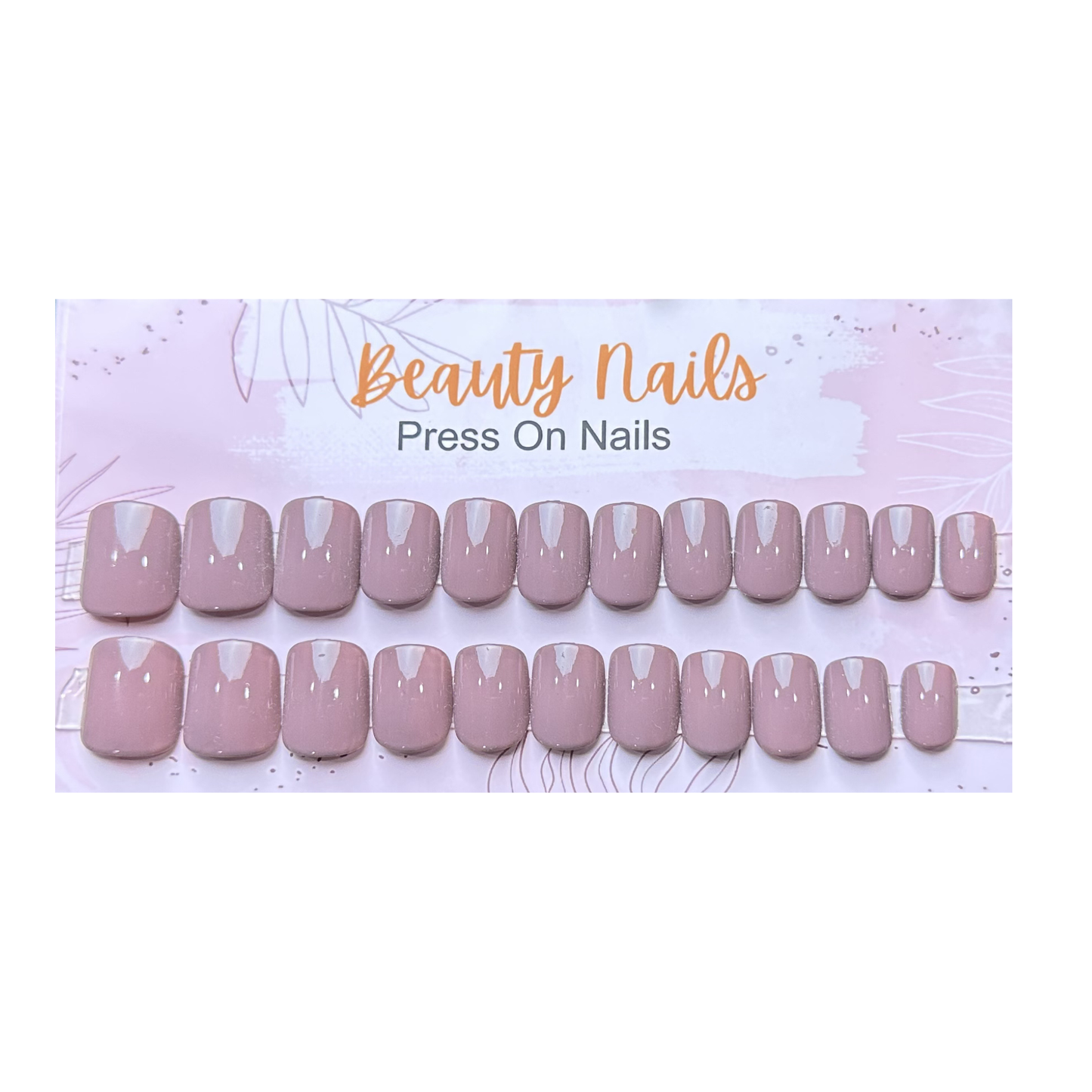 Beauty Nails Square Press On-Nails 24 Pieces