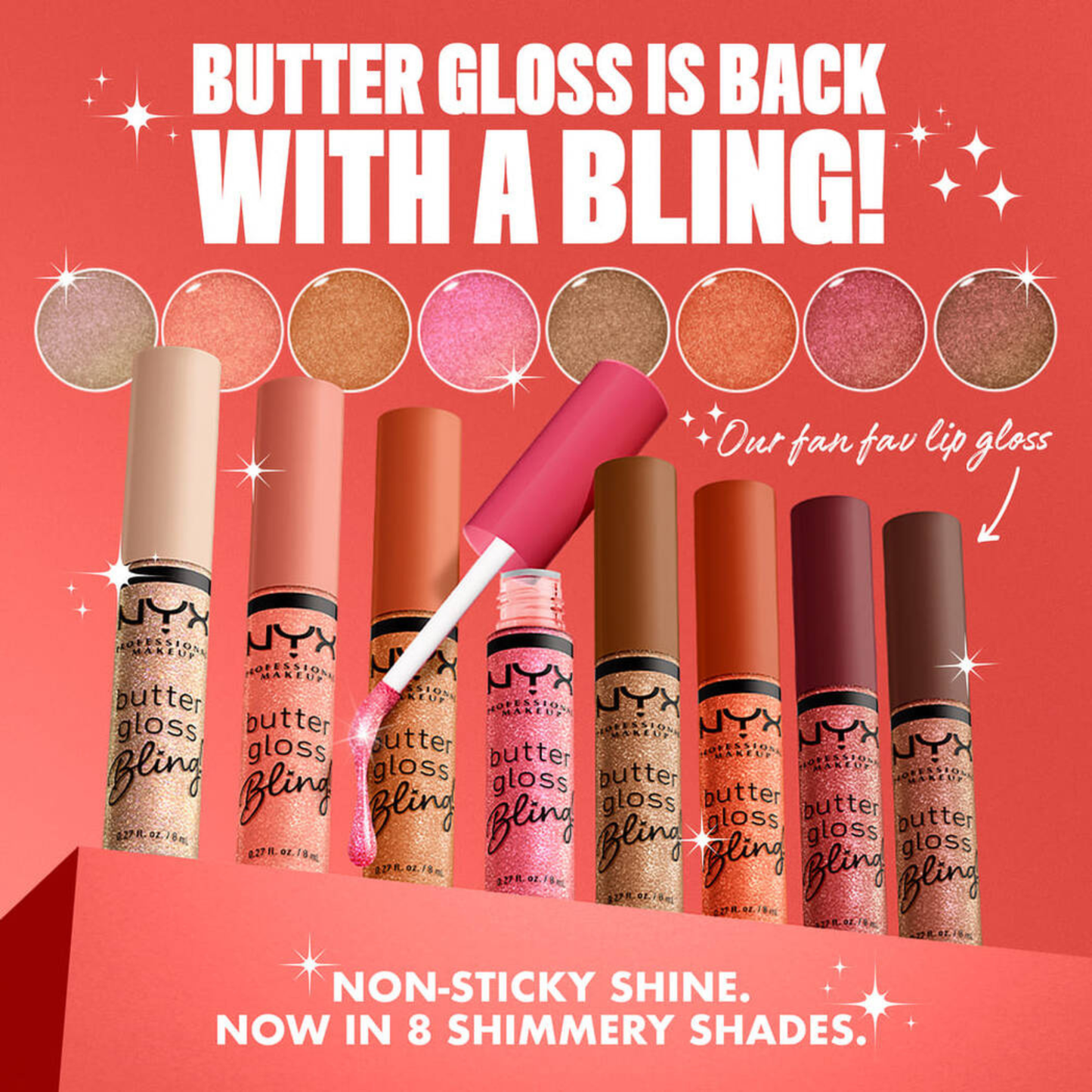 NYX Pro Makeup Butter Gloss Bling 8ml