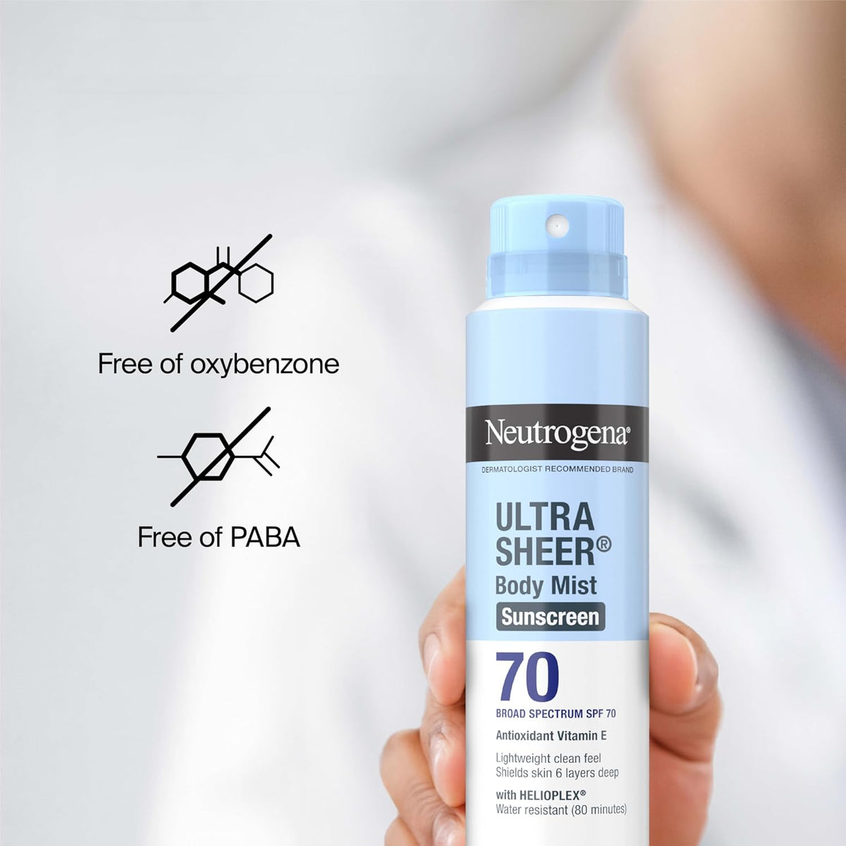 Neutrogena Ultra Sheer Sunscreen SPF 70 Body Mist Spray 141gm