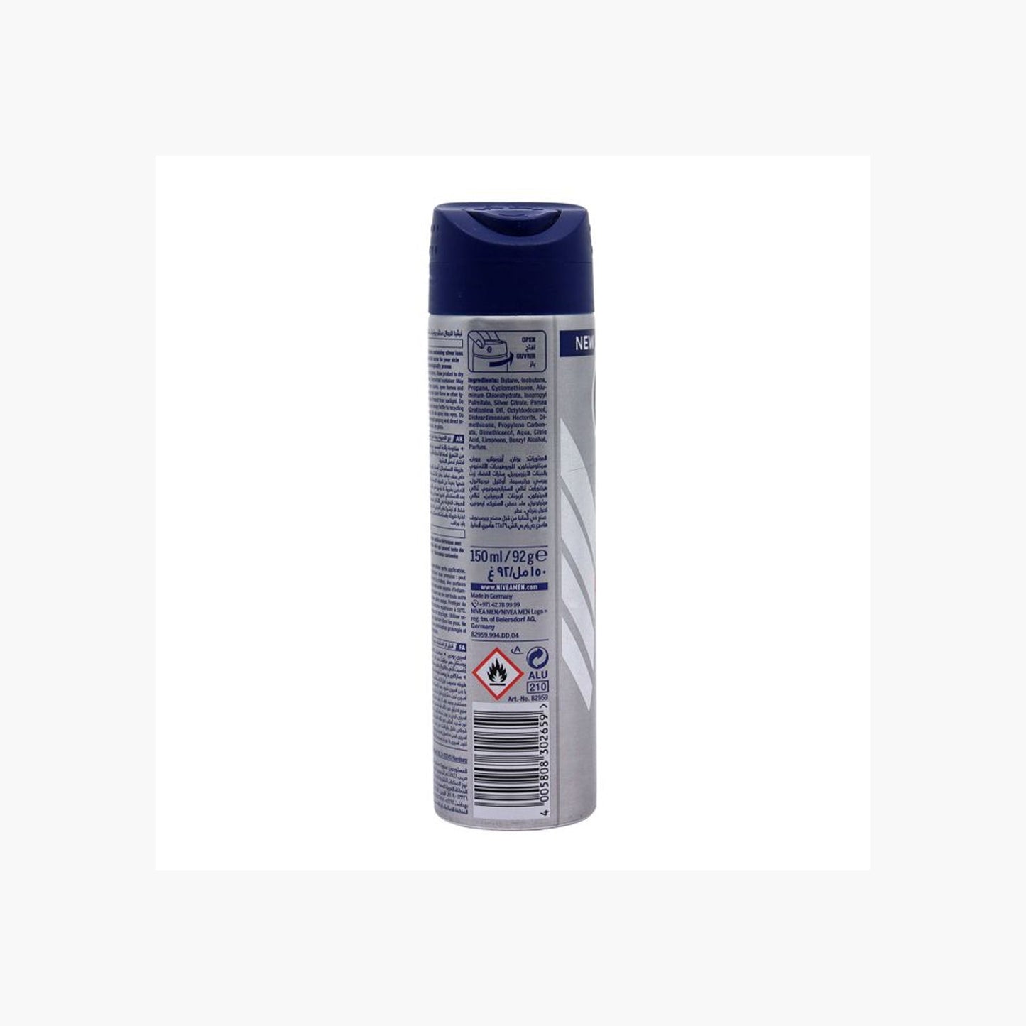 Nivea Men 48H Silver Protect Anti-Perspirant Body Spray 150ml