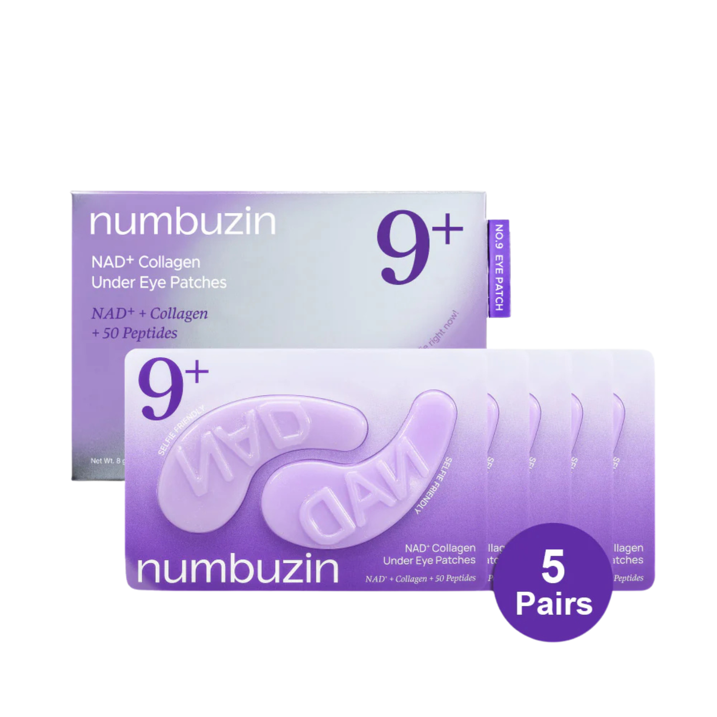 Numbuzin No.9 NMN + Collagen + 50 Peptides Under Eye Patches